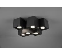 Plafoniera metallo Fernando 6 cubetti 37cm 604900632 nero
