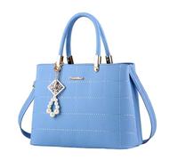 FerneeButy Borsa a tracolla da donna in pelle PU borsa ascellare 30 x 13 x 22 cm Tote per la festa della mamma regalo per le vacanze, Blu, 1