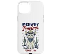 Fernley NV USA - Divertente disegno a forma di gatto Meowdy Pawtner Custodia per iPhone 15 Plus