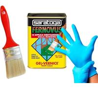 Fernovus Colore Verde Tirolo Micaceo Gel Vernice Smalto Antiruggine in conf da 750 ml con guanti nitrile e pennello inclusi!!! Bundle