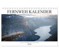 Fernweh Kalender (Tischkalender 2026 DIN A5 quer), CALVENDO Monatskalender: Begeben SIe sich auf eine Reise durch Europa