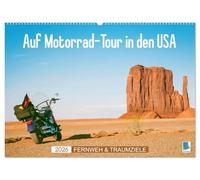Fernweh und Traumziele: Auf Motorrad-Tour in den USA (Wandkalender 2026 DIN A2 quer), CALVENDO Monatskalender: Aufgeschoben ist nicht aufgehoben: Motorräder fahren auch nächstes Jahr noch in den USA