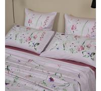 Ferò Completo letto matrimoniale Fiori e Favole in raso 300TC