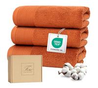Ferò Set Asciugamani Ospite Lusso 3 Pezzi, Cotone Premium 100% 550 g/m², OEKO-TEX, Asciugamani Piccoli Ultra Morbidi e Assorbenti, Design Italiano, Asciugamani Bidet 30x50 cm, Terracotta