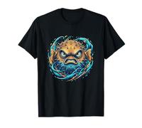 Ferocious Puffer Fish Sea Monster per i Pescatori Maglietta