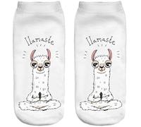 Ferocity Calze sportiva alla caviglia Speedcat Sneaker 36-40 Motivo 3D Calzini alla Caviglia Donna Ragazze Cotone llamaste [001]