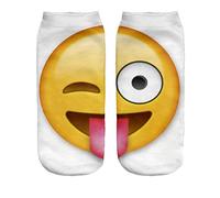 Ferocity Calze Sportiva alla Caviglia Speedcat Sneaker 36-40 Motivo 3D Emoji Tongue Big [001]