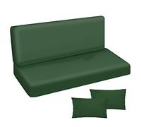 Ferocity Cuscino per panca da giardino, impermeabile, 150x50x50 cm, per mobili da giardino, per pallet, per esterni e patio, con schienale Glatt Green [133]