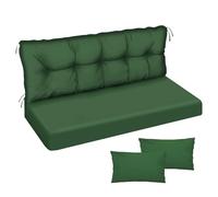 Ferocity Cuscino per panca da giardino, impermeabile, 150x50x50 cm, per mobili da giardino, per pallet, per esterni e patio, con schienale Glatt-Pik Green [133]