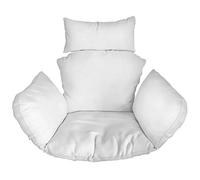 Ferocity Cuscino per Sedia Amaca XXL, Sedia in Rattan Cuscino, Dondolo Sospesa, Cuscino per Sedia con Cuscino per la Testa di, Rivestimento Rimovibile, con Lacci attaccati, Bianco [114]