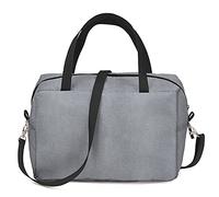 Ferocity Lunch Bag Box Borsa per il pranzo elegante a prova di perdite per adolescenti Adulti con cerniera Lino Grigio Minimalismo Casual Gray Flax [048]