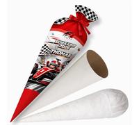 Ferocity School Cone Bag Car con Nome per Ragazzi, Borsa Personalizzata, Borsa Zucchero in Tessuto da 70 cm con Cartoncino Rotondo Vuoto e Riempimento, Borsa Grande come Cuscino [149]