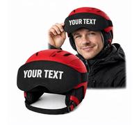 Ferocity Ski Copri Visiera Casco da Sci PERSONALIZZATO - Aggiungi IL TUO TESTO - Scegli Font e Colore - Vestibilità Universale S-L, Protezione Antigraffio in Neoprene, Unisex - Goggles Cover [165]