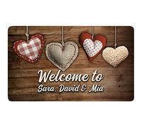 Ferocity Tappetino per porta da interno o da esterno; Tappeti per il trapper della sporcizia per l'auto garage giardino casa; Motif Wooden Flowers [140]