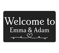 Ferocity Tappetino per porta da interno o da esterno; Tappeti per il trapper della sporcizia per l'auto garage giardino casa; Motif Welcome Nero [140]