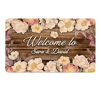 Ferocity Tappetino per porta da interno o da esterno; Tappeti per il trapper della sporcizia per l'auto garage giardino casa; Motif Wooden-Textile Heart [140]