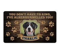 Ferocity Tappetino PERSONALIZZATO con Foto e Nome | Trappola per Sporcizia Divertente | Tappetino Lavabile per Interni ed Esterni, dentro e fuori casa | Design: Il Cane ti ha già Annusato [140]