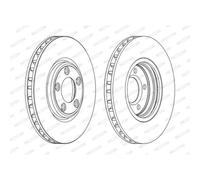 FERODO 2x Disco Ø300mm Frontale Ventilato per JAGUAR S-TYPE 3.0 V6 2.7 D Ls