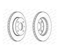 FERODO 2x Disco Freni Anteriore Ø232 MM Ventilato per Nissan Almera I Hatchback