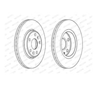 FERODO 2x Disco Freni Anteriore Ø258 Ventilato per Renault Ca J5_0.9 Tce 90