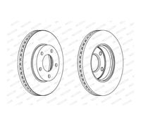 FERODO 2x Disco Freni Anteriore Ø278 MM Ventilato per Ford Maverick Mazda