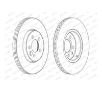 FERODO 2x Disco Freni Anteriore Ø284 MM Ventilato per Rover 75 Rj 2.0 V6 1.8 2.5