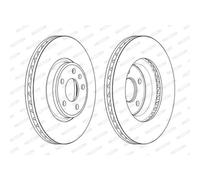 FERODO 2x Disco Freni Anteriore Ø318 MM Ventilato per Audi A4 Avant 8W5 B9 2.0