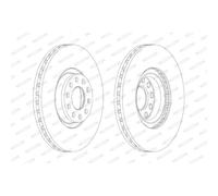 FERODO 2x Disco Freni Anteriore Ø321 MM Ventilato per Audi A6 Avant 4B C5 2.5