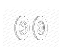FERODO 2x Disco Freni Anteriore Ø330 MM per Mercedes-Benz Box W447 114 CDI