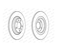 FERODO 2x Disco Freno Posteriore Ø290 MM Rivestito per Peugeot 407 Sw 6E_2.0