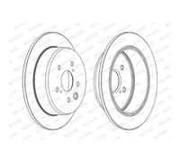 FERODO 2x Disco Freno Posteriore Ø291 MM Pieno per Lexus Is II GSE2_ALE2_USE2_