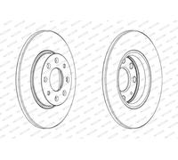 FERODO BRAKE DISC | DDF1784C | FRONT | FOR FIAT GRANDE PUNTO 2005- | OE-MATCHING QUALITY | SMOOTH & QUIET PERFORMANCE