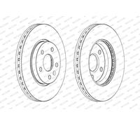 FERODO BRAKE DISC | DDF1869C | FRONT | FOR CHEVROLET AVEO HATCHBACK 2011- | OE-MATCHING QUALITY | SMOOTH & QUIET PERFORMANCE