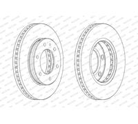 Ferodo Disco freno DDF2462C-1 anteriore ventilato 1 pezzo per Ford