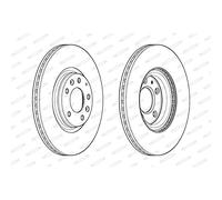 Ferodo COPPIA DISCHI FRENO MAZDA 6 05>07 DDF1880C