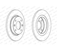 Dischi freno FERODO DDF059 anteriore, pieno, 2 Pezzo