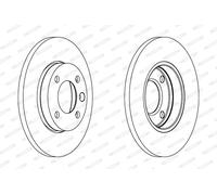 Ferodo Coppia dischi freno DDF103 - Anteriore per Audi 80 (81,85,B2), Coupe, Seat Cordoba