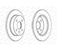 Dischi freno FERODO DDF1043C posteriore, completo, 2 pezzo
