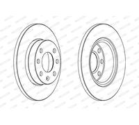 Dischi freno FERODO DDF1129C anteriore, pieno, 2 Pezzo