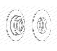 Dischi freno FERODO DDF1177C posteriore, pieno, 2 Pezzo