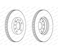 FERODO DDF1191C Disco freno per CADILLAC,FIAT,LADA,OPEL,SAAB,VAUXHALL