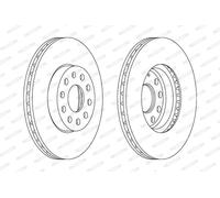 FERODO DDF1218C Disco freno per AUDI,CUPRA,SEAT,SKODA,VW,VW (SVW)