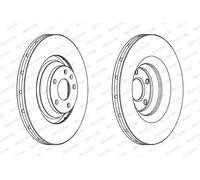 Ferodo Disco freno DDF1238C-1 anteriore, ventilato, 1 pezzo