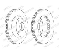 FERODO DDF1257C Disco freno per BUICK (SGM),CHEVROLET,DAEWOO,DODGE