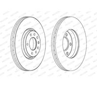 FERODO DDF1261C Disco freno per OPEL,SAAB,VAUXHALL