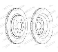 Dischi freno FERODO DDF1289C posteriore, ventilato, 2 Pezzo