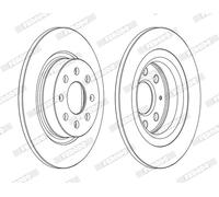 Dischi freno FERODO DDF1299C posteriore, pieno, 2 Pezzo