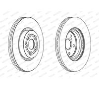 FERODO DDF1315C Disco freno per TOYOTA