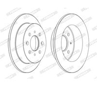 Dischi freno FERODO DDF1358C posteriore, pieno, 2 Pezzo