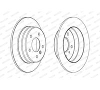 Dischi freno FERODO DDF1362C posteriore, pieno, 2 Pezzo